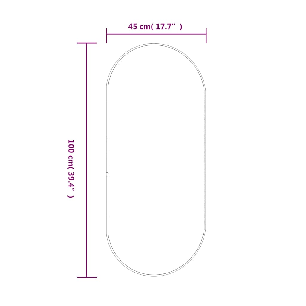Wall Mirror Golden Oval