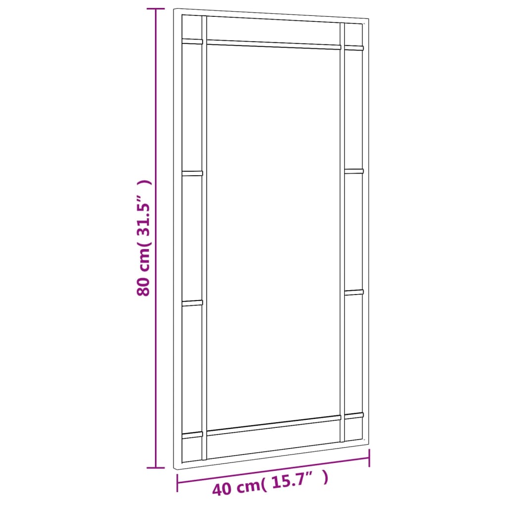 Rectangular Wall Mirror Iron   Rectangular Wall Mirror Iron