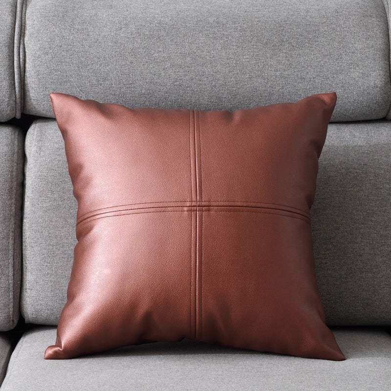 Light luxury PU soft leather pillow