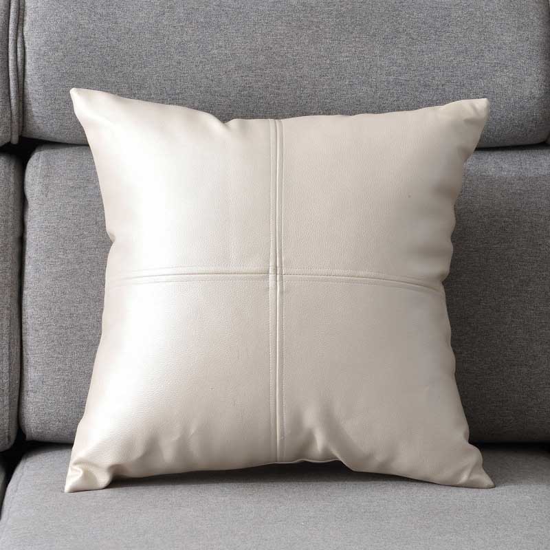 Light luxury PU soft leather pillow