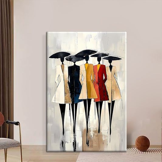 Hand-Painted Oil Paintings On Canvas Abstract African Woman Painting Wall Picture For Living Room Home Decor Art No Framed
