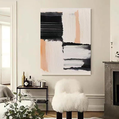 Hand Drawn Oil Painting Wabi Sabi Style Abstract Decorative Painting Modern Niche Art Abstract Texture For Living Room Home Decor Art No Framed