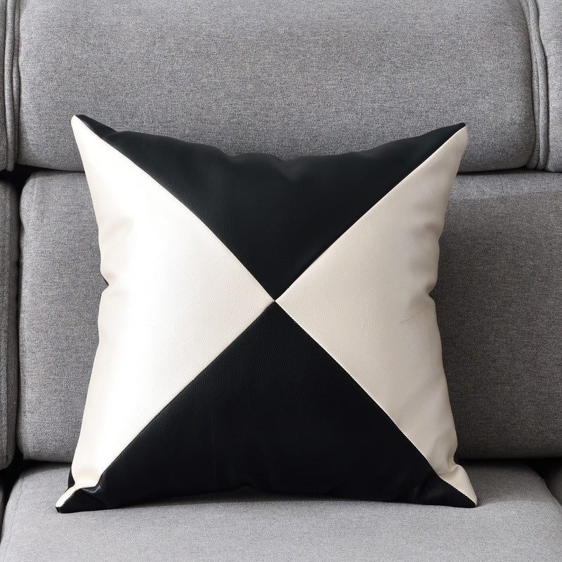 Light luxury PU soft leather pillow