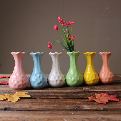 Ceramic vase flower arrangement
