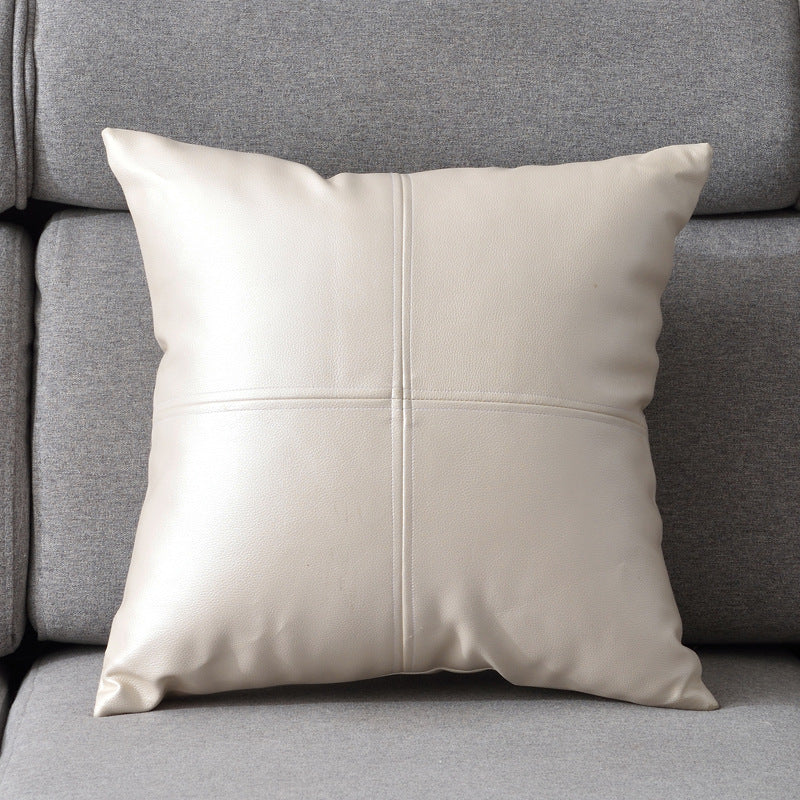 Light luxury PU soft leather pillow