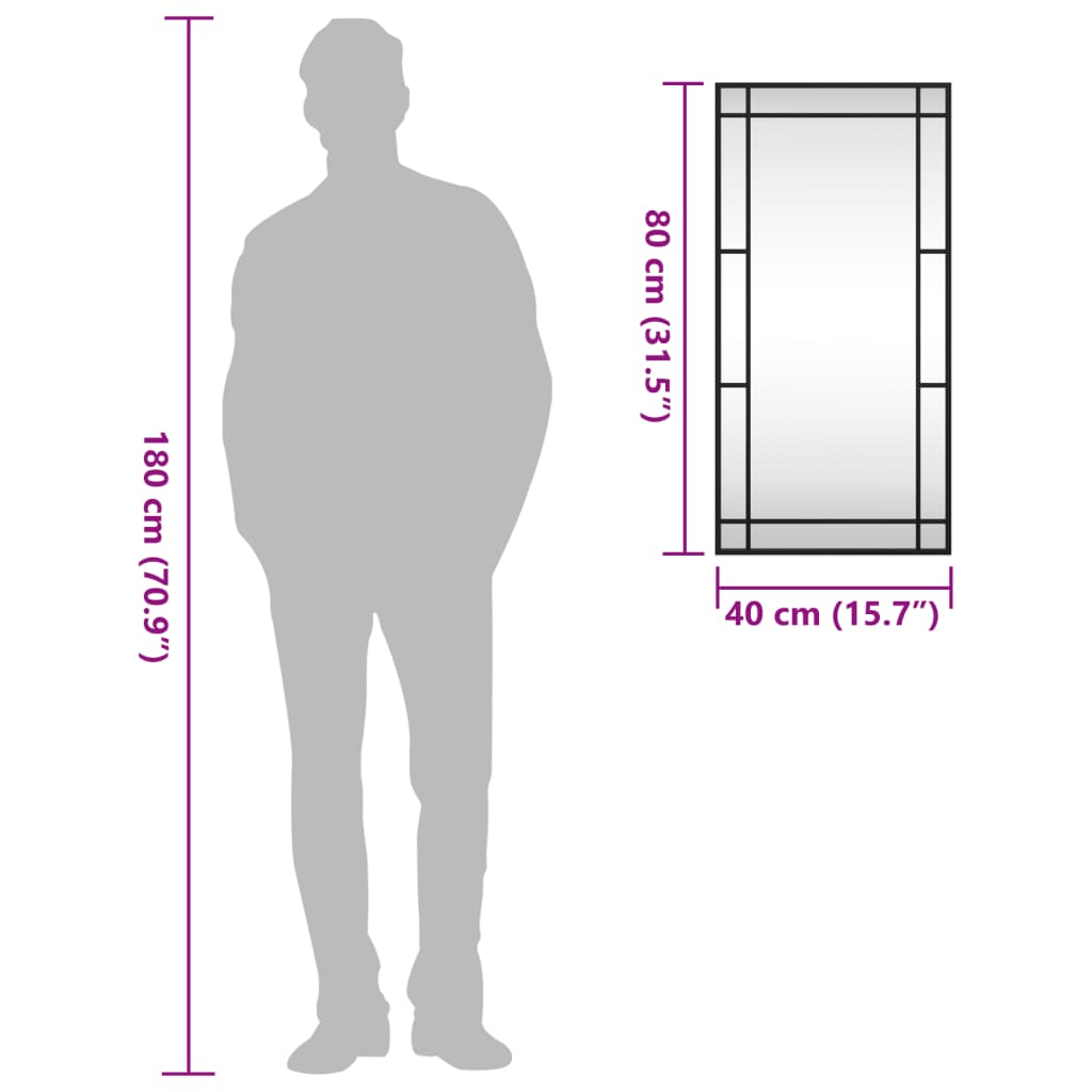 Rectangular Wall Mirror Iron   Rectangular Wall Mirror Iron