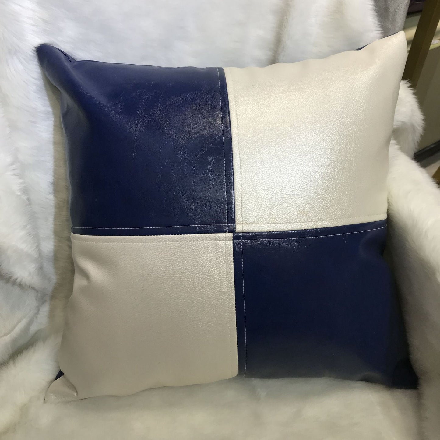 Light luxury PU soft leather pillow