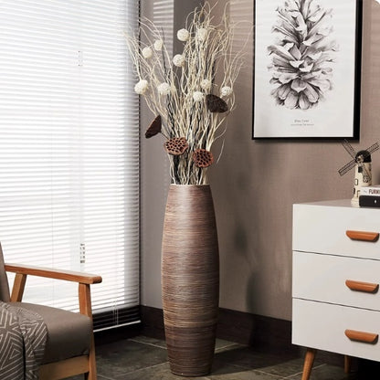 Floor Vase, Living Room Home Decoration, Ceramic Flower Vase, Dried Flower Vase, Creative Ornament.