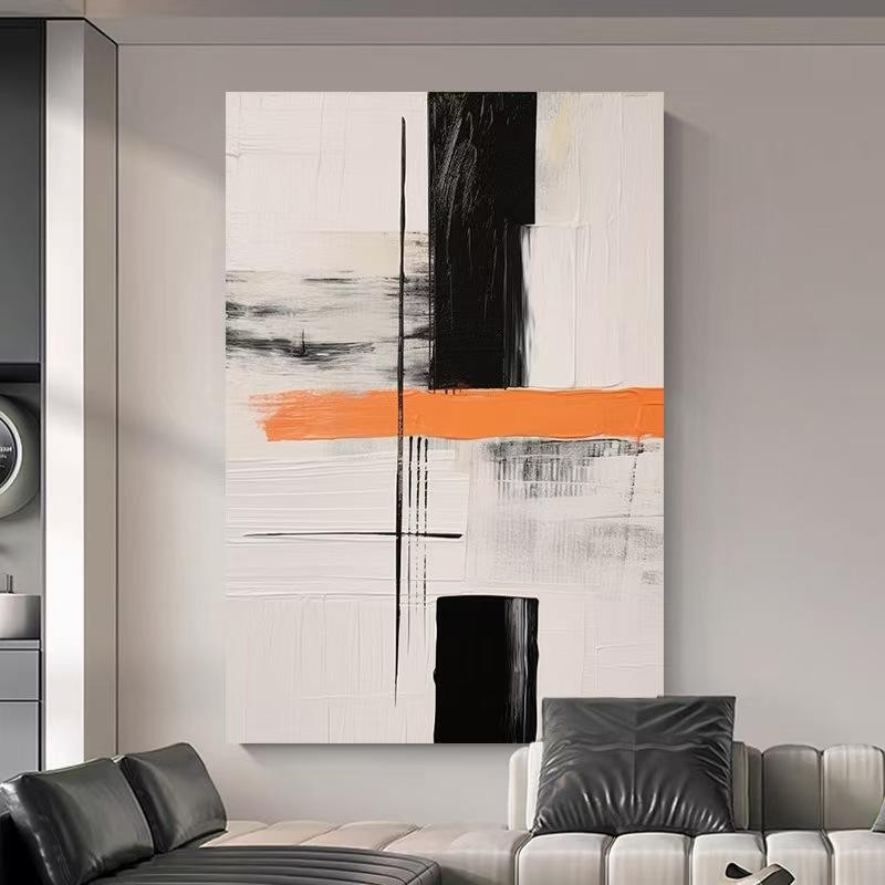 Hand Drawn Oil Painting Wabi Sabi Style Abstract Decorative Painting Modern Niche Art Abstract Texture For Living Room Home Decor Art No Framed