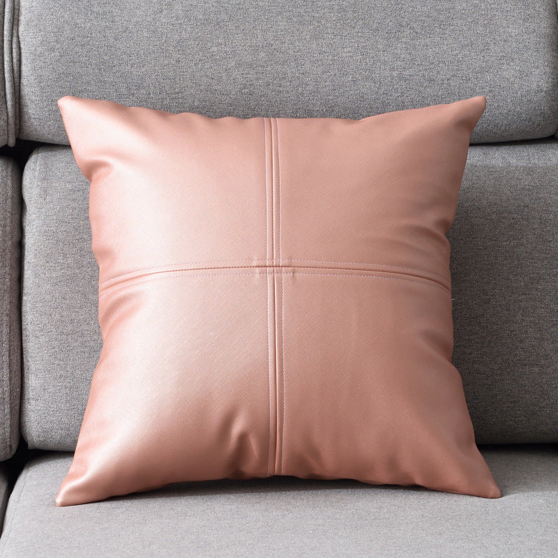 Light luxury PU soft leather pillow