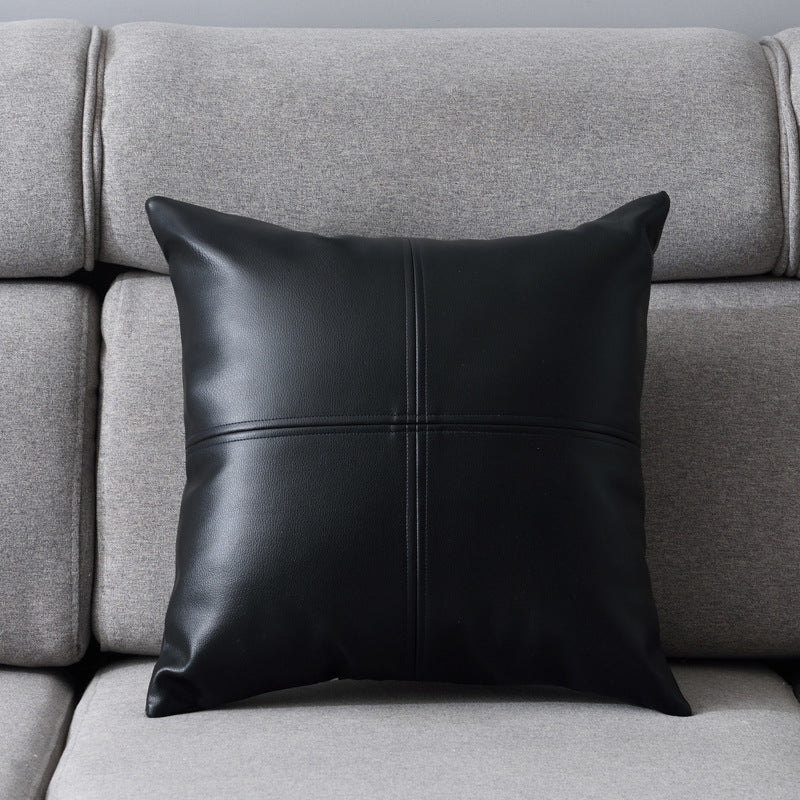 Light luxury PU soft leather pillow