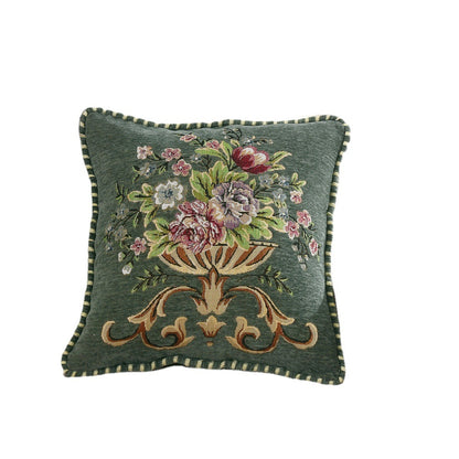 Light Luxury Flower Curled Chenille Pillow Home