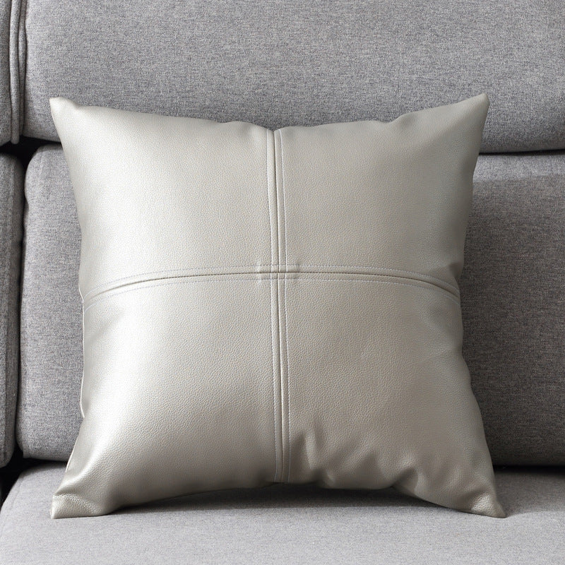 Light luxury PU soft leather pillow